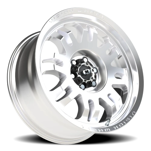 Vision 409 18x8.5 +0 6x114.3mm 71.5mm Machined Silver Black Center Cap-Milled Machined Cap