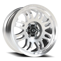 Vision 409 18x9 +12 6x120mm 67.1mm Machined Silver Black Center Cap-Milled Machined Cap