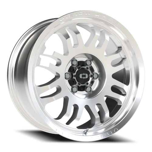 Vision 409 18x9 +12 6x120mm 67.1mm Machined Silver Black Center Cap-Milled Machined Cap