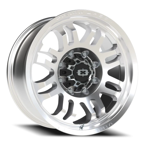 Vision 409 20x9.5 +12 8x170mm 125.1mm Machined Silver Black Center Cap-Milled Machined Cap