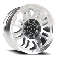 Vision 409 20x9.5 +12 8x180mm 124.1mm Machined Silver Black Center Cap-Milled Machined Cap