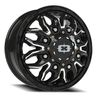 Vision 410 17x6.5 +121 8x200mm 145.5mm Gloss Black Milled Spoke