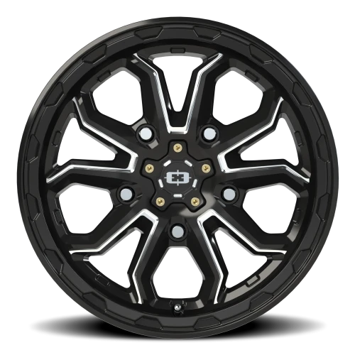 Vision 410 17x7.5 +45 5x130mm 78.3mm Gloss Black Milled Spoke