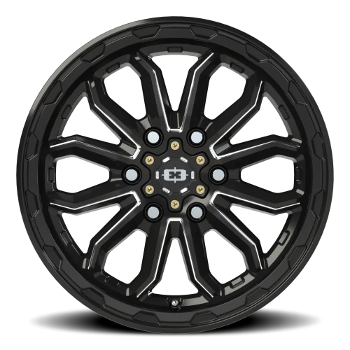 Vision 410 17x7.5 +45 6x130mm 84mm Gloss Black Milled Spoke