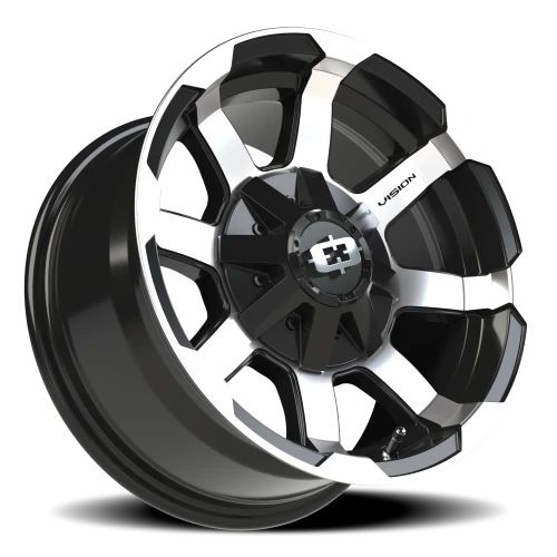 Vision 413 15x7.5 -12 5x139.7mm 110mm Gloss Black Machined Face