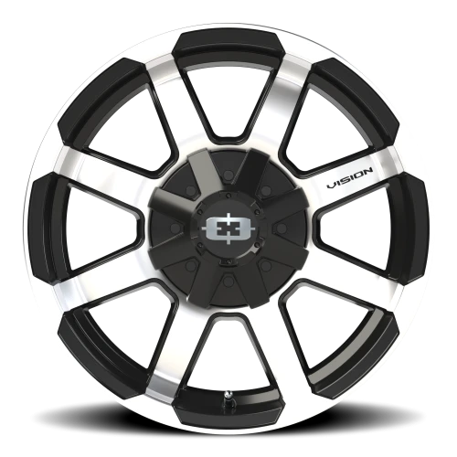 Vision 413 17x8.5 +18 5x114.3mm 83mm Gloss Black Machined Face