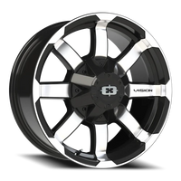 Vision 413 18x8.5 +18 8x180mm 124.2mm Gloss Black Machined Face