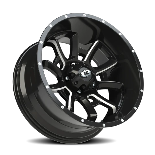 Vision 415 20x10 -25 5x150mm 110.2mm Gloss Black Milled Spokes