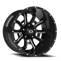 Vision 415 20x12 -51 5x150mm 110.2mm Gloss Black Milled Spokes
