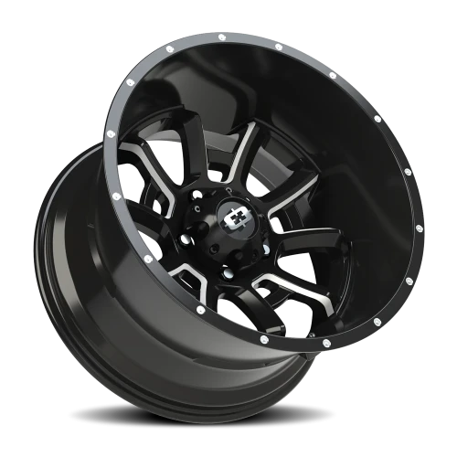 Vision 415 20x12 -51 5x150mm 110.2mm Gloss Black Milled Spokes