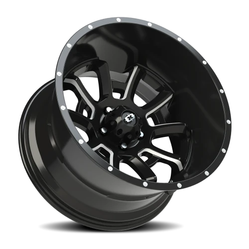 Vision 415 20x12 -51 5x127mm 78.1mm Gloss Black Milled Spokes