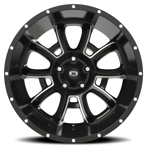 Vision 415 20x12 -51 5x127mm 78.1mm Gloss Black Milled Spokes