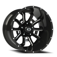 Vision 415 20x12 -51 5x139.7mm 108mm Gloss Black Milled Spokes