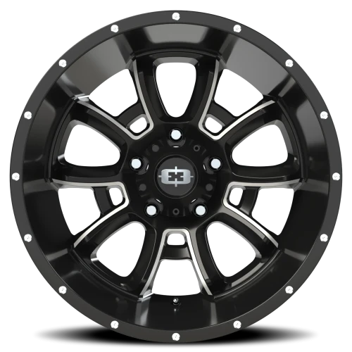 Vision 415 20x12 -51 5x139.7mm 108mm Gloss Black Milled Spokes