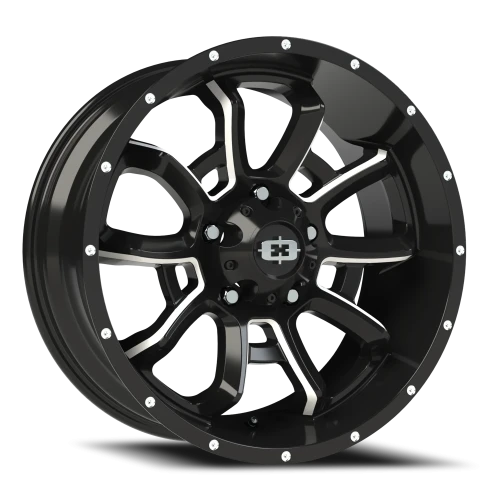 Vision 415 20x9 +12 5x150mm 110.2mm Gloss Black Milled Spokes