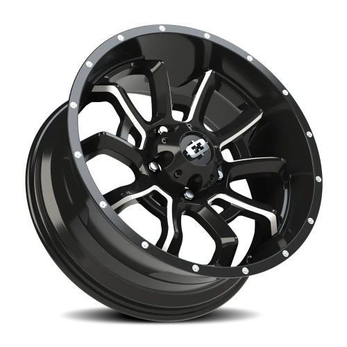 Vision 415 20x9 +12 5x150mm 110.2mm Gloss Black Milled Spokes
