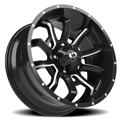 Vision 415 20x9 -12 5x139.7mm 108mm Gloss Black Milled Spokes
