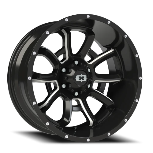 Vision 415 20x10 -25 6x135mm 87.1mm Gloss Black Milled Spokes