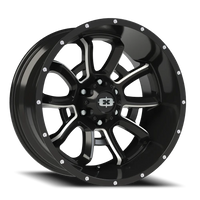 Vision 415 20x10 -25 6x139.7mm 106.2mm Gloss Black Milled Spokes
