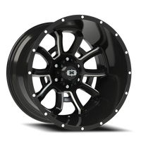 Vision 415 20x12 -51 6x139.7mm 106.2mm Gloss Black Milled Spokes