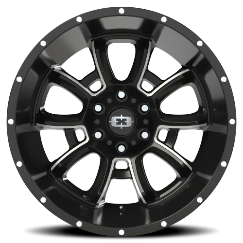 Vision 415 20x12 -51 6x139.7mm 106.2mm Gloss Black Milled Spokes
