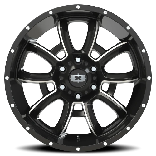 Vision 415 20x9 +12 6x135mm 87.1mm Gloss Black Milled Spokes