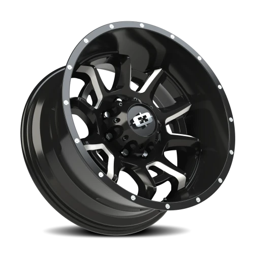 Vision 415 20x10 -25 8x165.1mm 125.2mm Gloss Black Milled Spokes