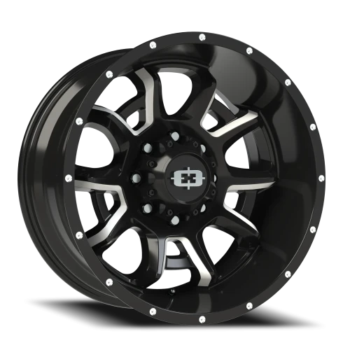 Vision 415 20x10 -25 8x180mm 124.2mm Gloss Black Milled Spokes