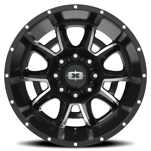 Vision 415 20x12 -51 8x170mm 125.2mm Gloss Black Milled Spokes