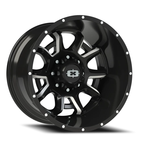 Vision 415 20x12 -51 8x165.1mm 125.2mm Gloss Black Milled Spokes