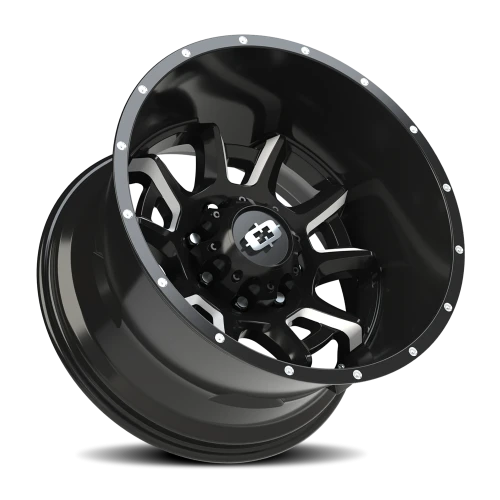 Vision 415 20x12 -51 8x165.1mm 125.2mm Gloss Black Milled Spokes