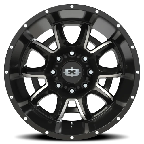 Vision 415 20x12 -51 8x180mm 124.2mm Gloss Black Milled Spokes
