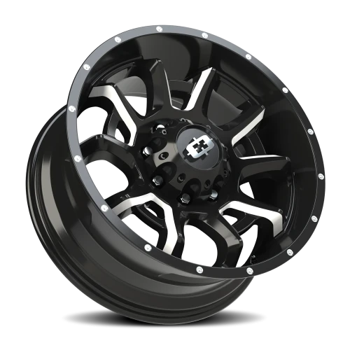 Vision 415 20x9 +12 8x165.1mm 125.2mm Gloss Black Milled Spokes