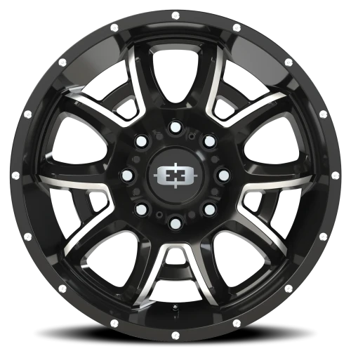 Vision 415 20x9 +12 8x180mm 124.2mm Gloss Black Milled Spokes