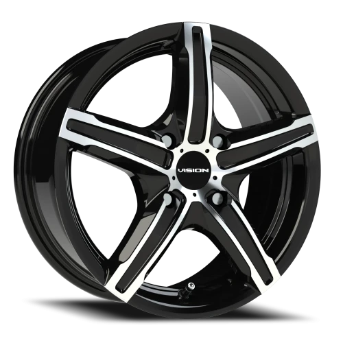 Vision 469 15x6.5 +38 4x114.3mm 73.1mm Gloss Black Machined Face