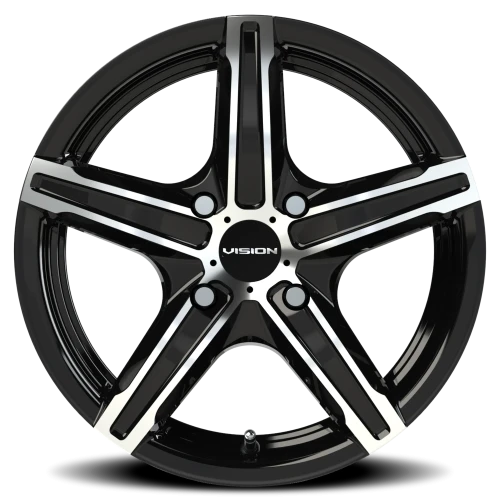 Vision 469 15x6.5 +38 4x100mm 73.1mm Gloss Black Machined Face