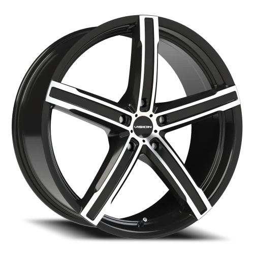 Vision 469 20x8.5 +35 5x112mm 73.1mm Gloss Black Machined Face