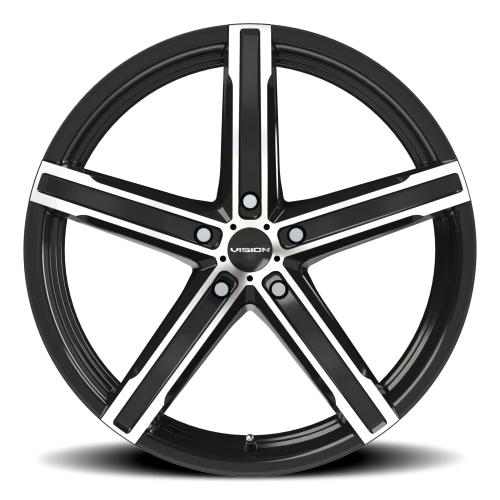 Vision 469 20x8.5 +35 5x114.3mm 73.1mm Gloss Black Machined Face