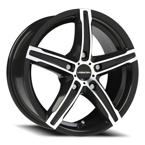 Vision 469 15x6.5 +38 5x108mm 73.1mm Gloss Black Machined Face