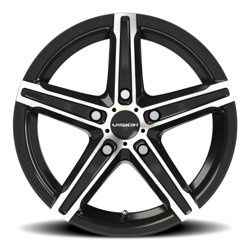 Vision 469 15x6.5 +38 5x108mm 73.1mm Gloss Black Machined Face