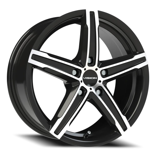 Vision 469 16x7 +38 5x112mm 73.1mm Gloss Black Machined Face