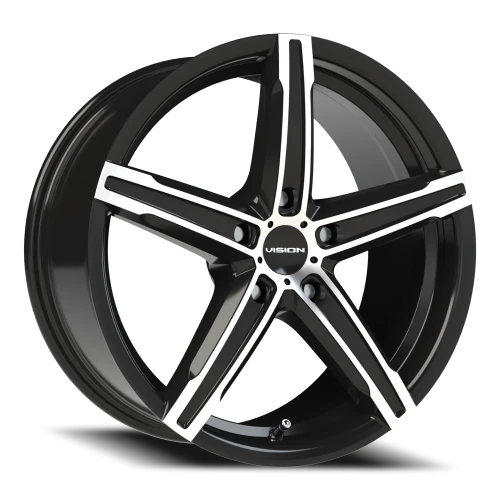 Vision 469 17x8 +38 5x114.3mm 73.1mm Gloss Black Machined Face