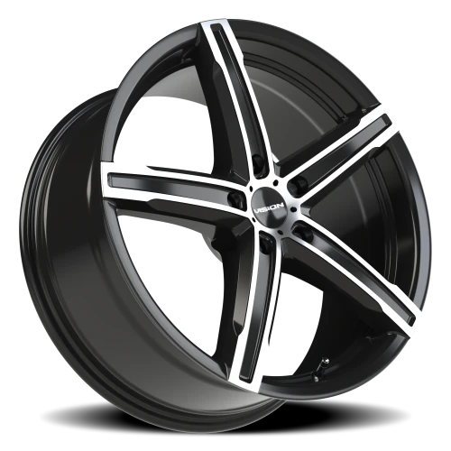 Vision 469 18x8 +38 5x114.3mm 73.1mm Gloss Black Machined Face