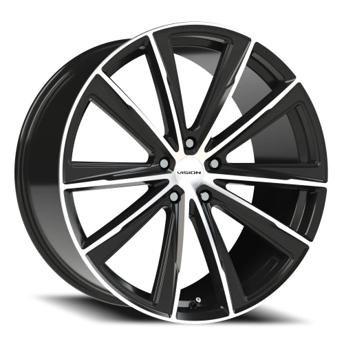 Vision 471 22x10.5 +38 5x120mm 72.6mm Gloss Black Machined Face