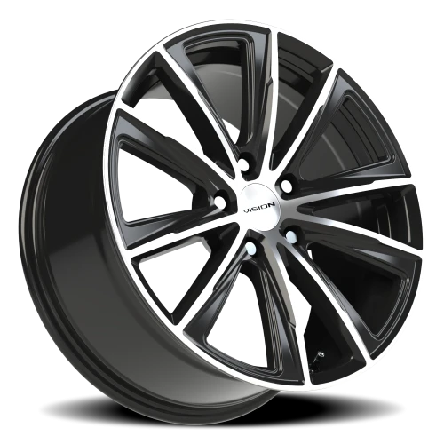 Vision 471 18x8.5 +12 5x115mm 73.1mm Gloss Black Machined Face