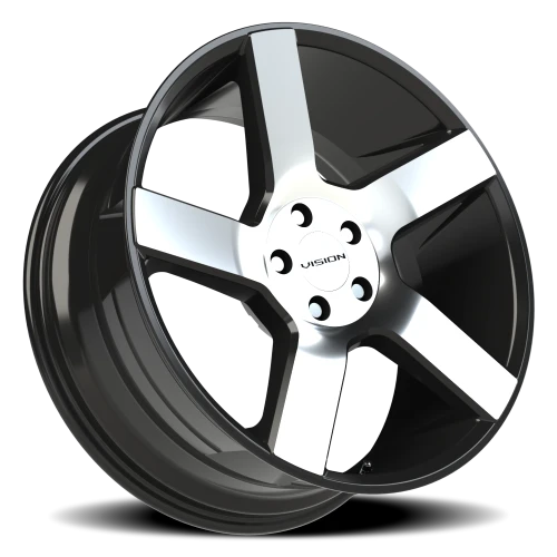 Vision 472 20x9 +30 5x120mm 74.1mm Gloss Black Machined Face