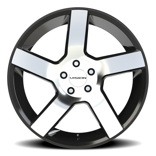 Vision 472 20x9 +15 5x115mm 74.1mm Gloss Black Machined Face