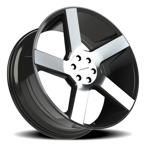 Vision 472 22x9.5 +30 6x120mm 66.9mm Gloss Black Machined Face
