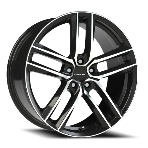 Vision 475 20x9 +20 5x115mm 73.1mm Gloss Black Machined Face