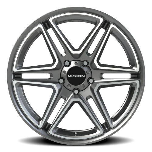 Vision 476 22x9.5 +8 5x139.7mm 77.8mm Gunmetal Machined Face
